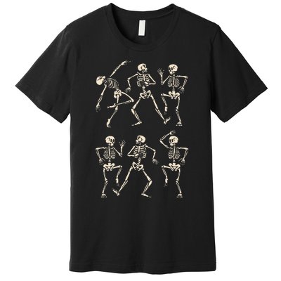 Funny Skeletons Dance Halloween Premium T-Shirt