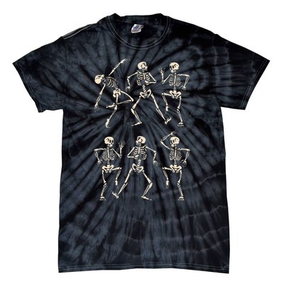 Funny Skeletons Dance Halloween Tie-Dye T-Shirt