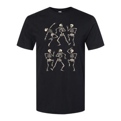 Funny Skeletons Dance Halloween Softstyle CVC T-Shirt