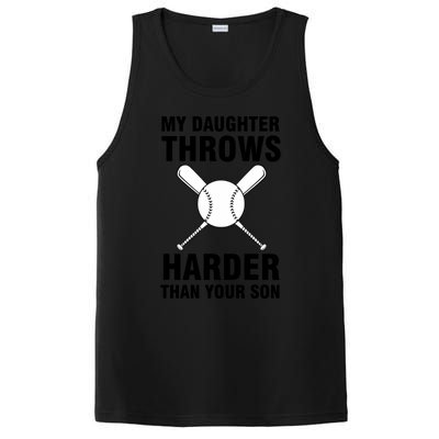 Funny Softball Dad S My Daughter Throws Harder PosiCharge Competitor Tank