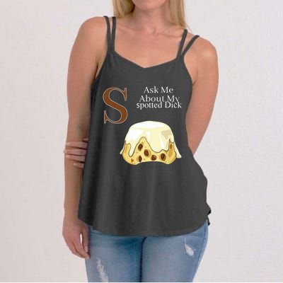 Funny Spotted Dick Pastry Chef British Dessert Gift Women's Strappy Tank