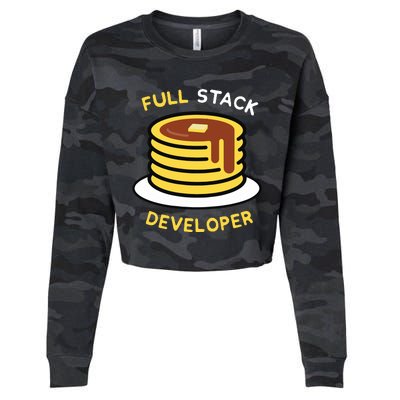 Full Stack Developer Programmer Funny Cropped Pullover Crew