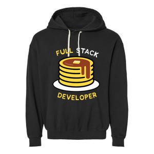 Full Stack Developer Programmer Funny Garment-Dyed Fleece Hoodie