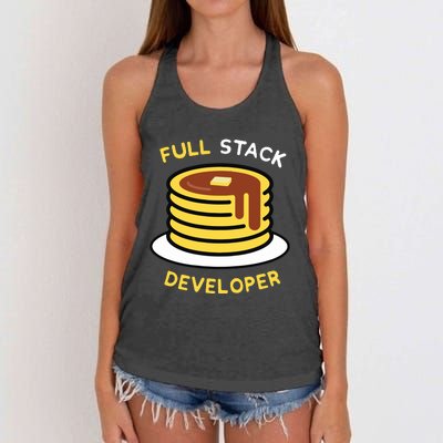 Full Stack Developer Programmer Funny Women's Knotted Racerback Tank