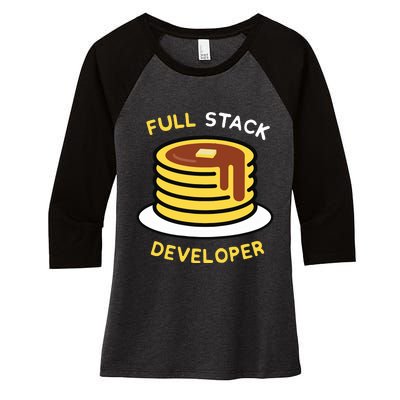 Full Stack Developer Programmer Funny Women's Tri-Blend 3/4-Sleeve Raglan Shirt