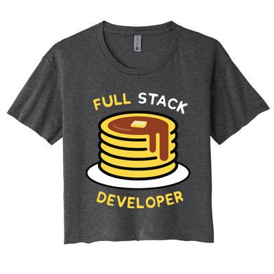 Full Stack Developer Programmer Funny Women's Crop Top Tee