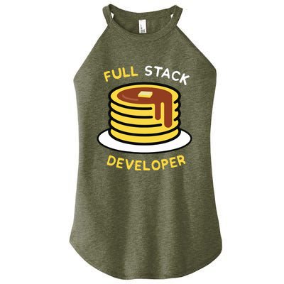 Full Stack Developer Programmer Funny Women's Perfect Tri Rocker Tank