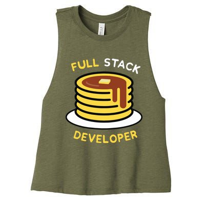 Full Stack Developer Programmer Funny Women's Racerback Cropped Tank