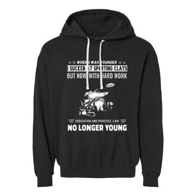 Funny Self Deprivation Humor Novelty Sporting Clay Garment-Dyed Fleece Hoodie