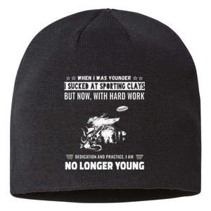 Funny Self Deprivation Humor Novelty Sporting Clay Sustainable Beanie