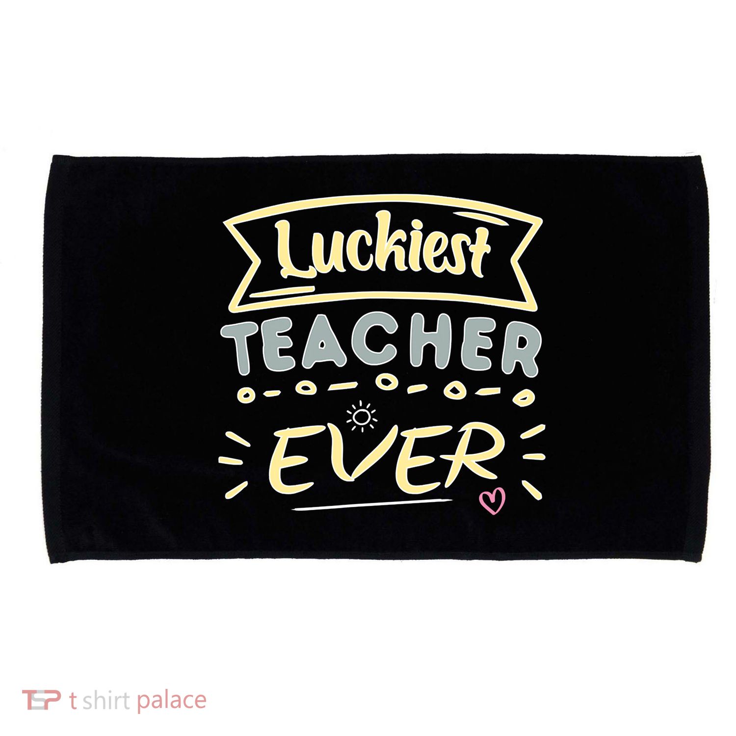 Funny St.Patrick's Day Luckiest Teacher Ever Apparel Microfiber Hand Towel