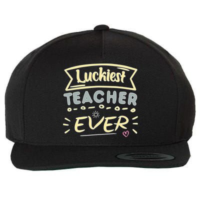 Funny St.Patrick's Day Luckiest Teacher Ever Apparel Wool Snapback Cap