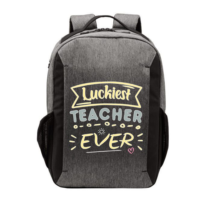 Funny St.Patrick's Day Luckiest Teacher Ever Apparel Vector Backpack
