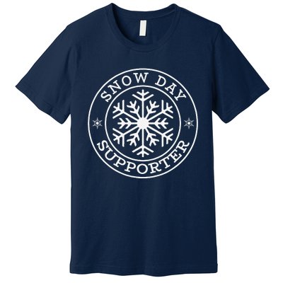 Funny Snow Day Supporter Teacher Student Winter Snowflake Premium T-Shirt