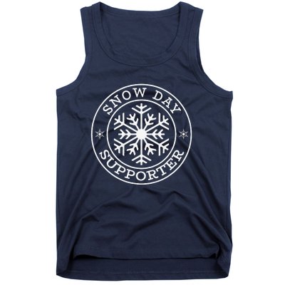 Funny Snow Day Supporter Teacher Student Winter Snowflake Tank Top