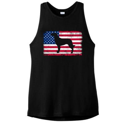 French Spaniel Dog Lover 4th Of July Patriotic American Flag Cute Gift Ladies PosiCharge Tri-Blend Wicking Tank