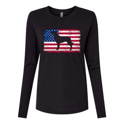 French Spaniel Dog Lover 4th Of July Patriotic American Flag Cute Gift Womens Cotton Relaxed Long Sleeve T-Shirt