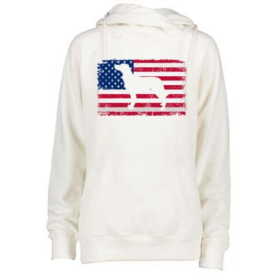 French Spaniel Dog Lover 4th Of July Patriotic American Flag Cute Gift Womens Funnel Neck Pullover Hood