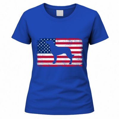 French Spaniel Dog Lover 4th Of July Patriotic American Flag Cute Gift Women's T-Shirt