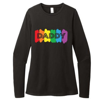 Funny Saying Daddy Lgbtq Rainbow Pride Lgbt Dad Gift Womens CVC Long Sleeve Shirt