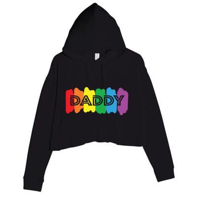 Funny Saying Daddy Lgbtq Rainbow Pride Lgbt Dad Gift Crop Fleece Hoodie