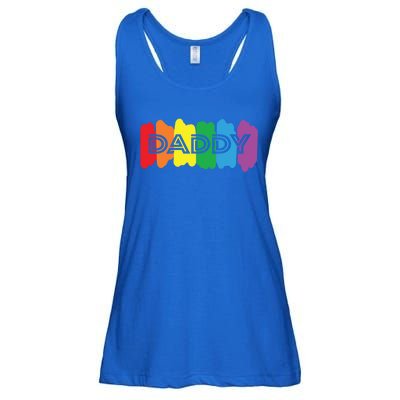 Funny Saying Daddy Lgbtq Rainbow Pride Lgbt Dad Gift Ladies Essential Flowy Tank