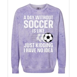 Funny Soccer Design Sport Player Soccer Lover Colorblast Crewneck Sweatshirt