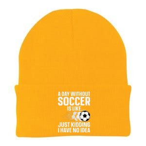 Funny Soccer Design Sport Player Soccer Lover Knit Cap Winter Beanie