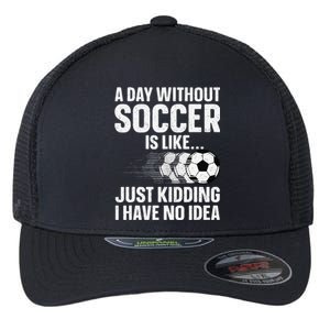 Funny Soccer Design Sport Player Soccer Lover Flexfit Unipanel Trucker Cap