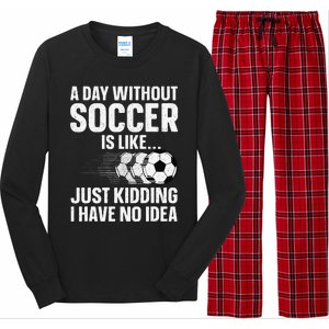 Funny Soccer Design Sport Player Soccer Lover Long Sleeve Pajama Set