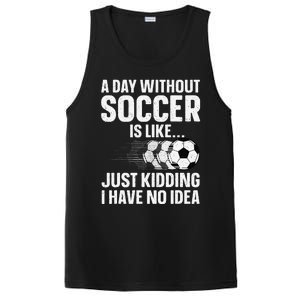 Funny Soccer Design Sport Player Soccer Lover PosiCharge Competitor Tank