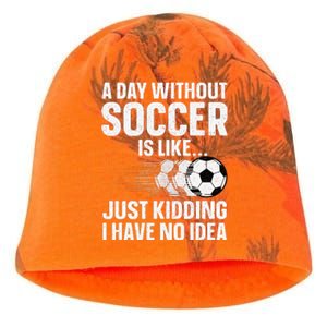 Funny Soccer Design Sport Player Soccer Lover Kati - Camo Knit Beanie