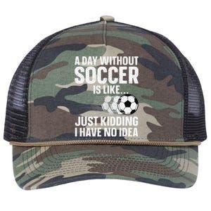 Funny Soccer Design Sport Player Soccer Lover Retro Rope Trucker Hat Cap