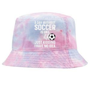 Funny Soccer Design Sport Player Soccer Lover Tie-Dyed Bucket Hat