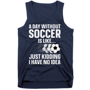 Funny Soccer Design Sport Player Soccer Lover Tank Top