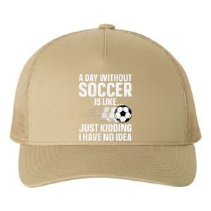 Funny Soccer Design Sport Player Soccer Lover Yupoong Adult 5-Panel Trucker Hat