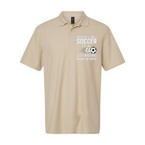 Funny Soccer Design Sport Player Soccer Lover Softstyle Adult Sport Polo