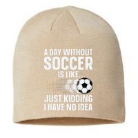 Funny Soccer Design Sport Player Soccer Lover Sustainable Beanie