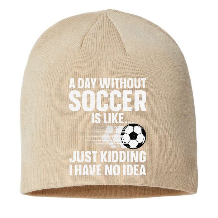 Funny Soccer Design Sport Player Soccer Lover Sustainable Beanie