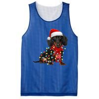 Funny Santa Dachshund Christmas Tree Lights Xmas Dog Mom Funny Gift Mesh Reversible Basketball Jersey Tank