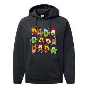 Funny Story Dada Toy Boy Dad Fathers Day Performance Fleece Hoodie