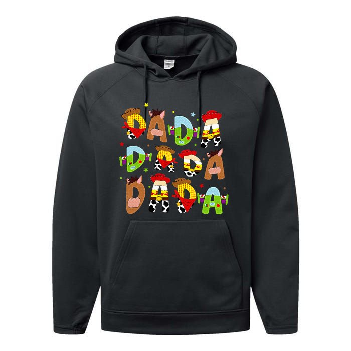 Funny Story Dada Toy Boy Dad Fathers Day Performance Fleece Hoodie