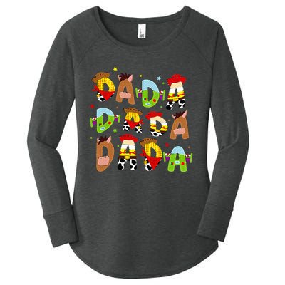 Funny Story Dada Toy Boy Dad Fathers Day Women's Perfect Tri Tunic Long Sleeve Shirt