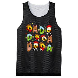 Funny Story Dada Toy Boy Dad Fathers Day Mesh Reversible Basketball Jersey Tank