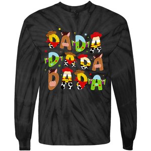 Funny Story Dada Toy Boy Dad Fathers Day Tie-Dye Long Sleeve Shirt