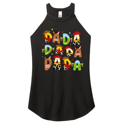 Funny Story Dada Toy Boy Dad Fathers Day Women’s Perfect Tri Rocker Tank