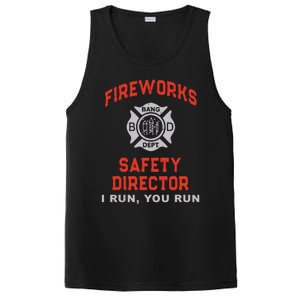 FIREWORKS SAFETY DIRECTOR I Run You Firefighter America PosiCharge Competitor Tank