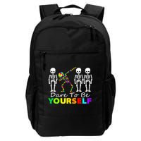 Funny Skeleton Dabbing Dare To Be Yourself Autism Awareness Gift Backpack