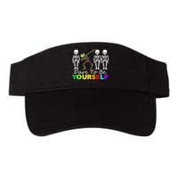 Funny Skeleton Dabbing Dare To Be Yourself Autism Awareness Gift Visor