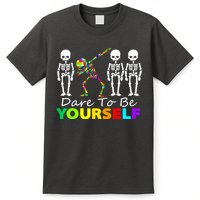 Funny Skeleton Dabbing Dare To Be Yourself Autism Awareness Gift T-Shirt
